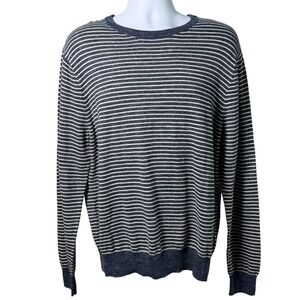 J.Crew Mens Lightweight Cotton Striped Crewneck Sweater Size XL Preppy Old Money